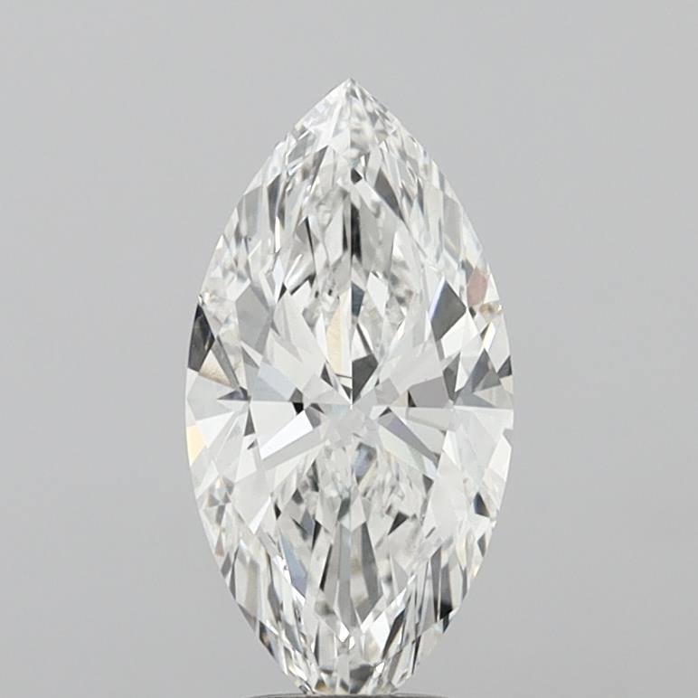 3.01 Carat Marquise Shaped, Ideal Cut, F Color, VVS2 Clarity, IGI Certified Lab Grown Diamond