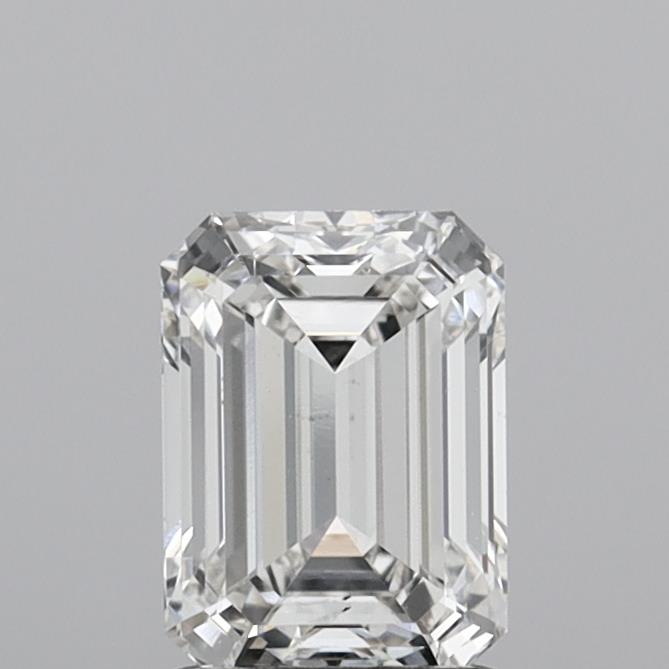 1.54 Carat Emerald Shaped, Ideal Cut, F Color, VS2 Clarity, IGI Certified Lab Grown Diamond