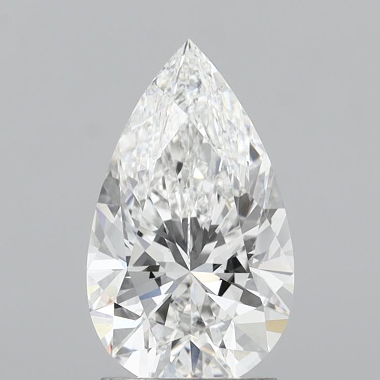 2.22 Carat Pear Shaped, Excellent Cut, E Color, VS1 Clarity, IGI Certified Lab Grown Diamond
