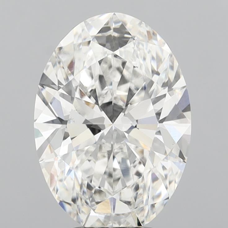 4.03 Carat Oval Shaped, Ideal Cut, F Color, VVS2 Clarity, IGI Certified Lab Grown Diamond
