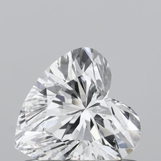 0.54 Carat Heart Shaped, Very Good Cut, D Color, VVS2 Clarity, IGI Certified Lab Grown Diamond