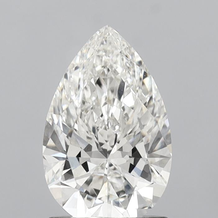1.42 Carat Pear Shaped, Ideal Cut, G Color, VS1 Clarity, IGI Certified Lab Grown Diamond