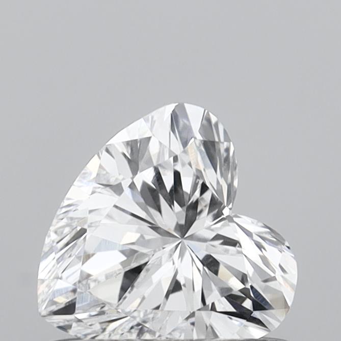 0.53 Carat Heart Shaped, Very Good Cut, D Color, VS2 Clarity, IGI Certified Lab Grown Diamond