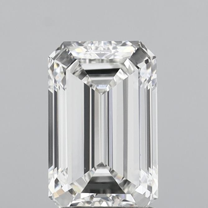 2.02 Carat Emerald Shaped, Excellent Cut, F Color, VVS2 Clarity, IGI Certified Lab Grown Diamond