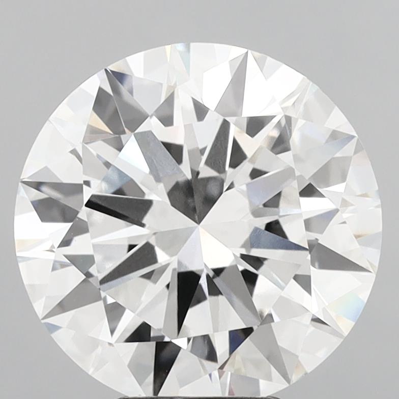 5.76 Carat Round Shaped, Excellent Cut, F Color, VVS2 Clarity, IGI Certified Lab Grown Diamond