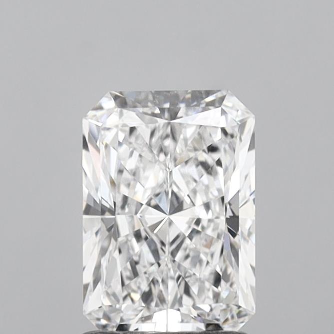 1.39 Carat Radiant Shaped, Ideal Cut, D Color, VVS2 Clarity, IGI Certified Lab Grown Diamond