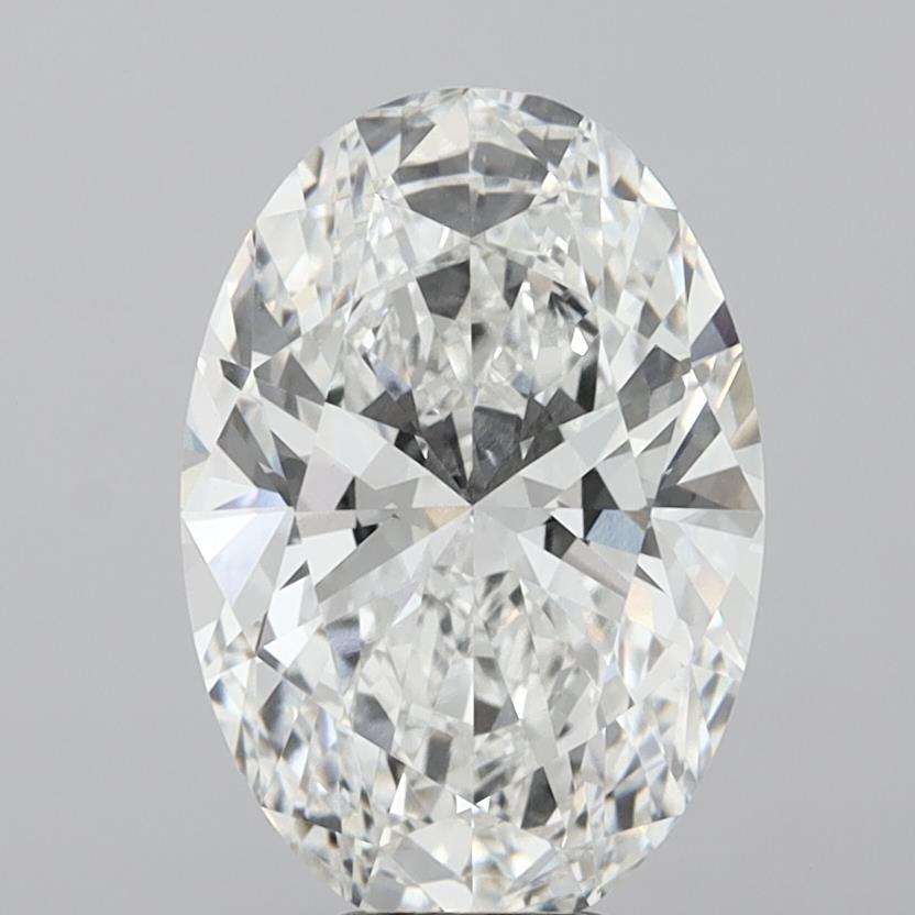7.59 Carat Oval Shaped, Ideal Cut, F Color, VVS2 Clarity, IGI Certified Lab Grown Diamond