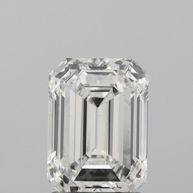 1.62 Carat Emerald Shaped, Ideal Cut, F Color, VS2 Clarity, IGI Certified Lab Grown Diamond