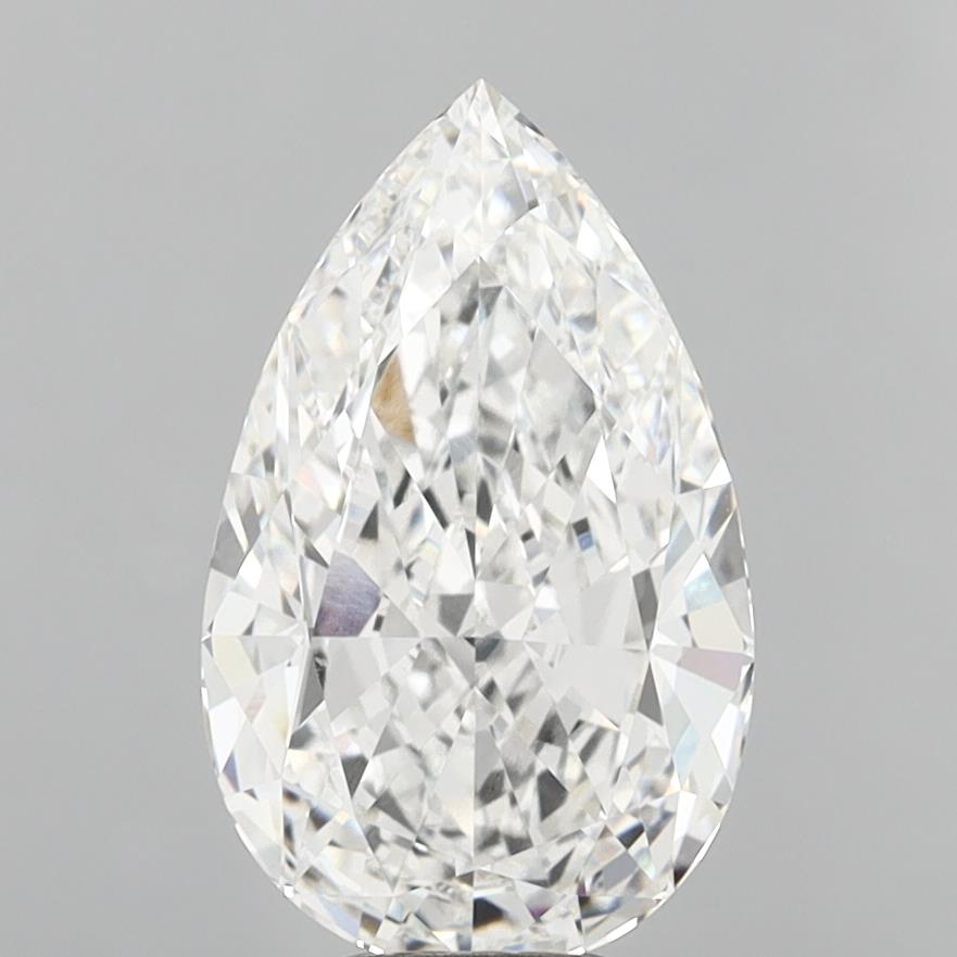 8.10 Carat Pear Shaped, Ideal Cut, E Color, VVS2 Clarity, IGI Certified Lab Grown Diamond