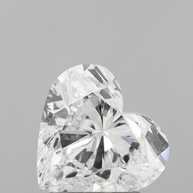 1.60 Carat Heart Shaped, Ideal Cut, D Color, VS2 Clarity, IGI Certified Lab Grown Diamond