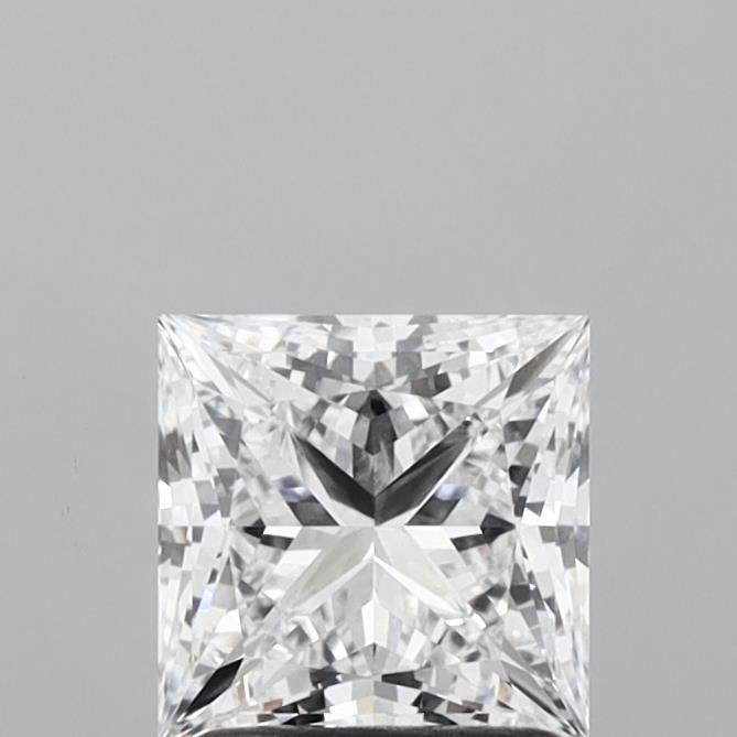 1.58 Carat Princess Shaped, Ideal Cut, D Color, VVS1 Clarity, IGI Certified Lab Grown Diamond
