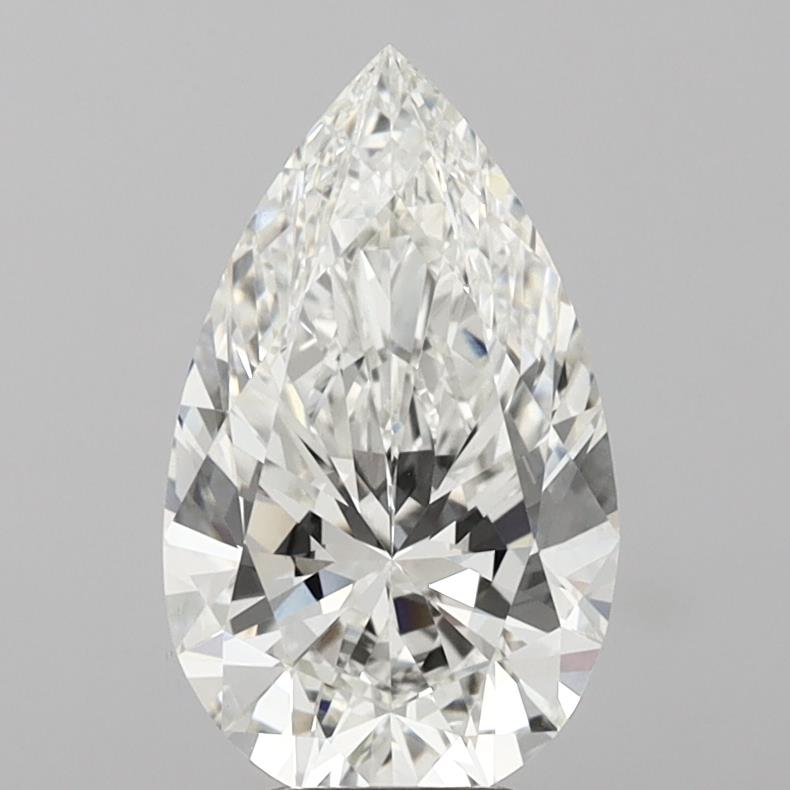 5.00 Carat Pear Shaped, Ideal Cut, G Color, VVS2 Clarity, IGI Certified Lab Grown Diamond