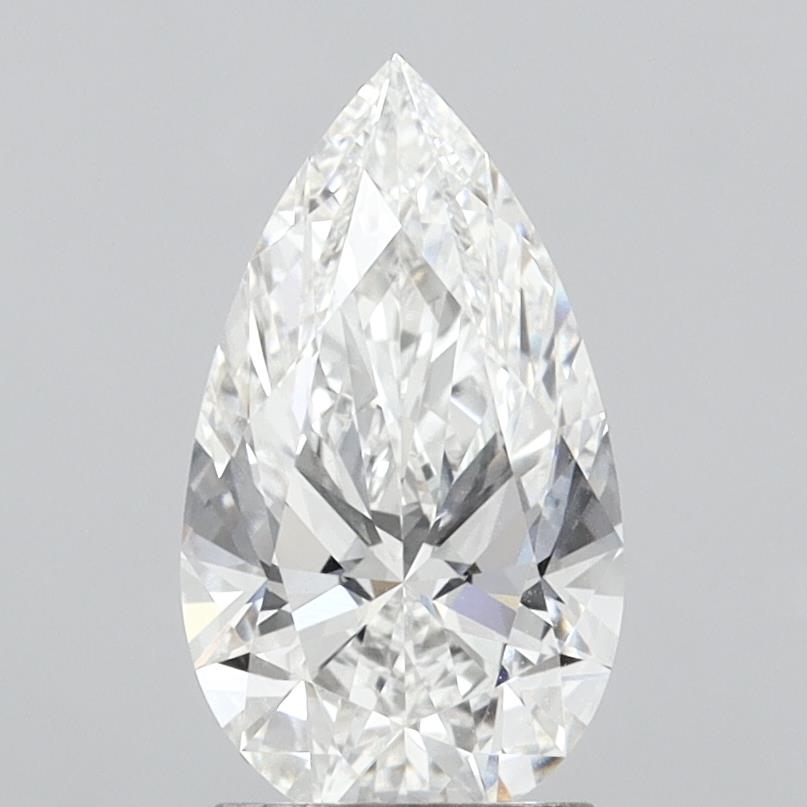 2.10 Carat Pear Shaped, Ideal Cut, E Color, VS1 Clarity, IGI Certified Lab Grown Diamond