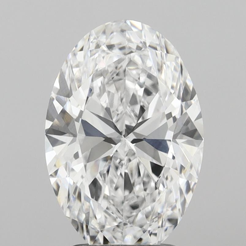 2.53 Carat Oval Shaped, Ideal Cut, D Color, VS1 Clarity, IGI Certified Lab Grown Diamond