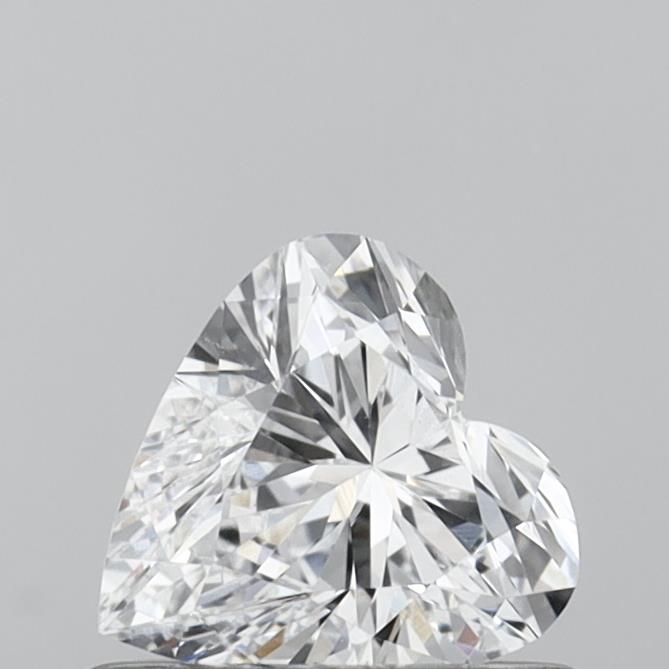 0.52 Carat Heart Shaped, Very Good Cut, D Color, VVS2 Clarity, IGI Certified Lab Grown Diamond