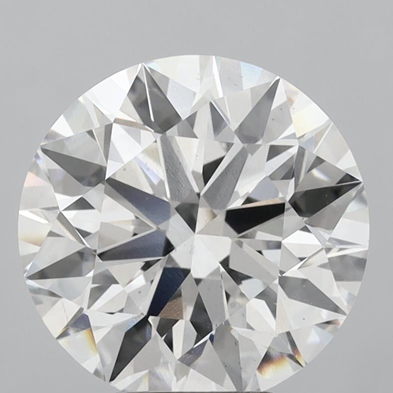 5.02 Carat Round Shaped, Excellent Cut, F Color, VS2 Clarity, IGI Certified Lab Grown Diamond