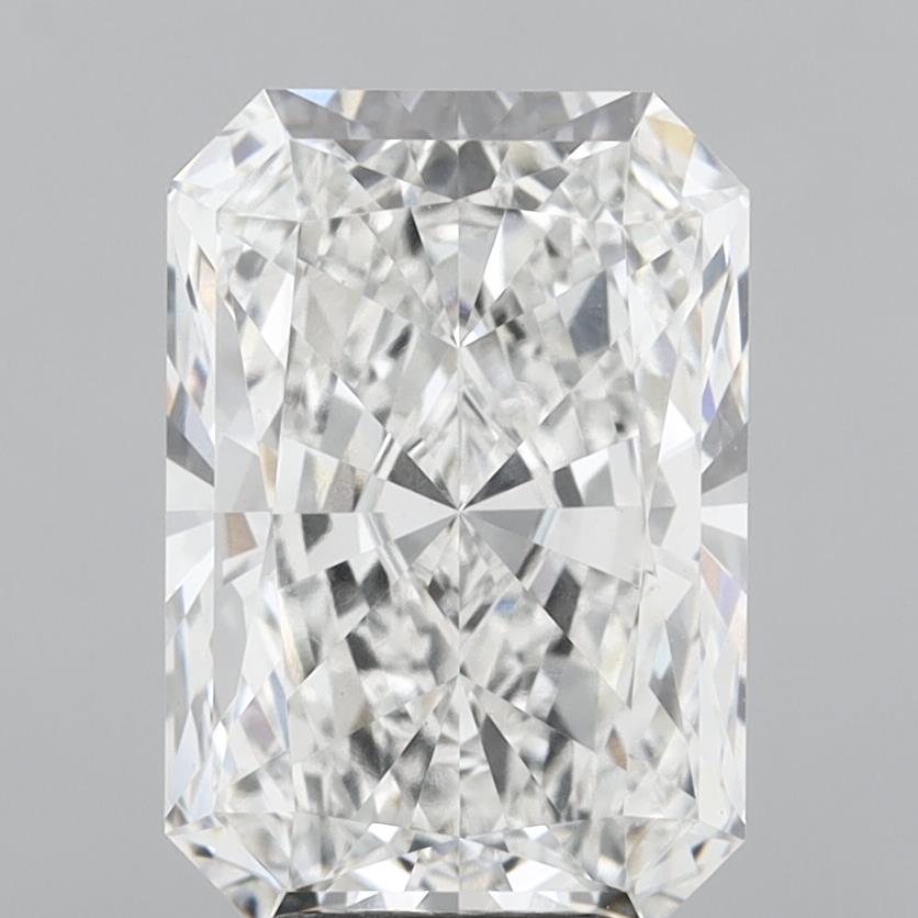 5.08 Carat Radiant Shaped, Ideal Cut, E Color, VVS2 Clarity, IGI Certified Lab Grown Diamond