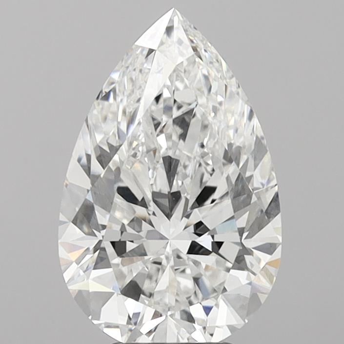 4.92 Carat Pear Shaped, Ideal Cut, E Color, VVS2 Clarity, IGI Certified Lab Grown Diamond