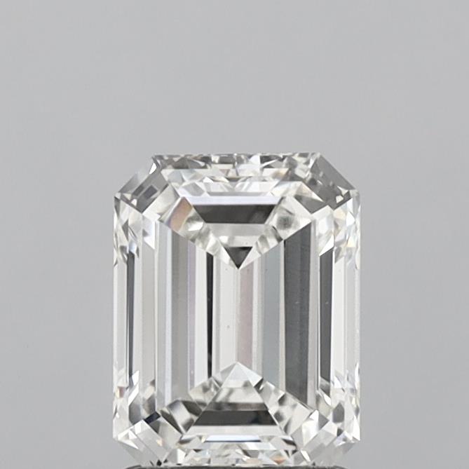 1.50 Carat Emerald Shaped, Ideal Cut, G Color, VS1 Clarity, IGI Certified Lab Grown Diamond