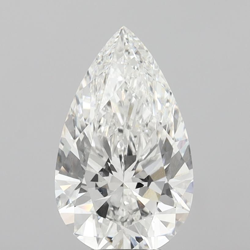 5.03 Carat Pear Shaped, Ideal Cut, F Color, VVS1 Clarity, IGI Certified Lab Grown Diamond