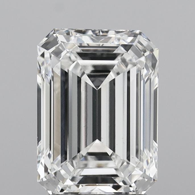 2.91 Carat Emerald Shaped, Ideal Cut, E Color, VS2 Clarity, IGI Certified Lab Grown Diamond
