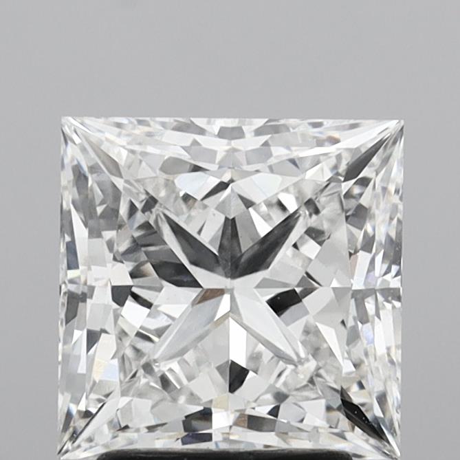 3.04 Carat Princess Shaped, Ideal Cut, E Color, VVS2 Clarity, IGI Certified Lab Grown Diamond