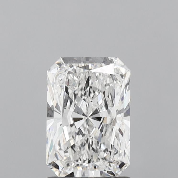 1.55 Carat Radiant Shaped, Ideal Cut, E Color, VVS2 Clarity, IGI Certified Lab Grown Diamond