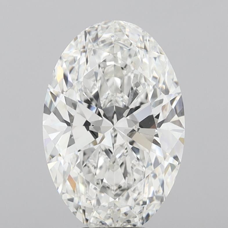 6.06 Carat Oval Shaped, Ideal Cut, F Color, VVS2 Clarity, IGI Certified Lab Grown Diamond