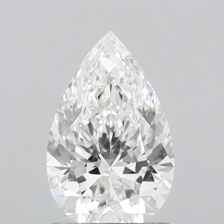 1.54 Carat Pear Shaped, Ideal Cut, F Color, VS1 Clarity, IGI Certified Lab Grown Diamond