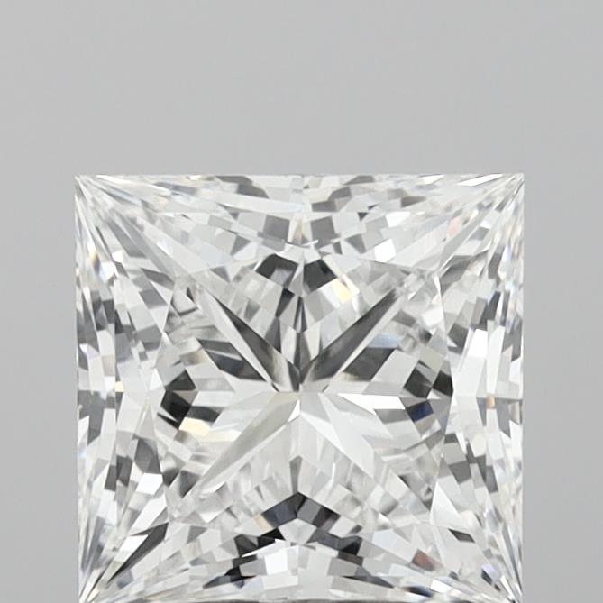 3.03 Carat Princess Shaped, Ideal Cut, E Color, VVS2 Clarity, IGI Certified Lab Grown Diamond