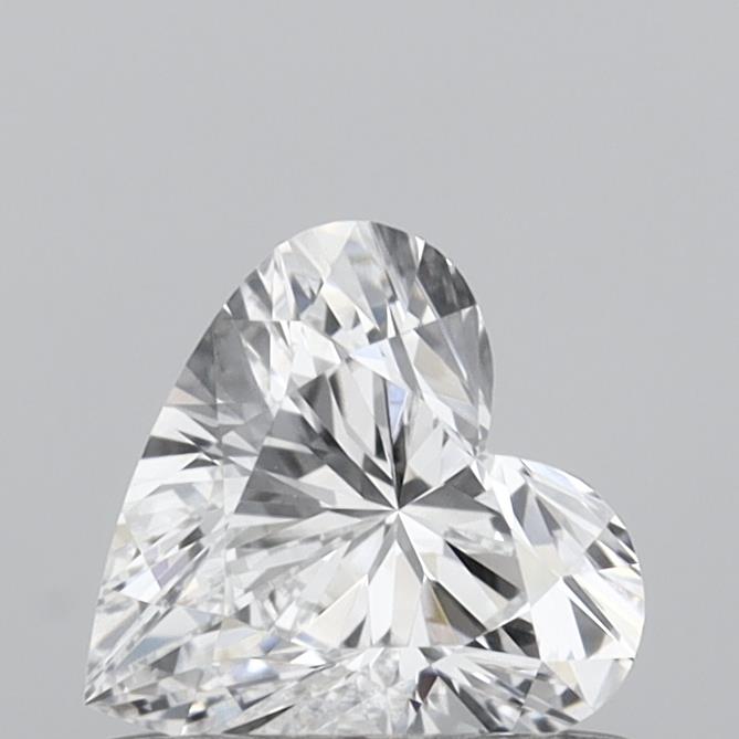 0.52 Carat Heart Shaped, Very Good Cut, D Color, VVS2 Clarity, IGI Certified Lab Grown Diamond