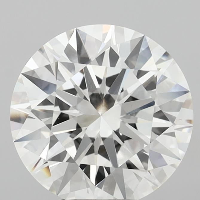 5.09 Carat Round Shaped, Ideal Cut, F Color, VVS2 Clarity, IGI Certified Lab Grown Diamond
