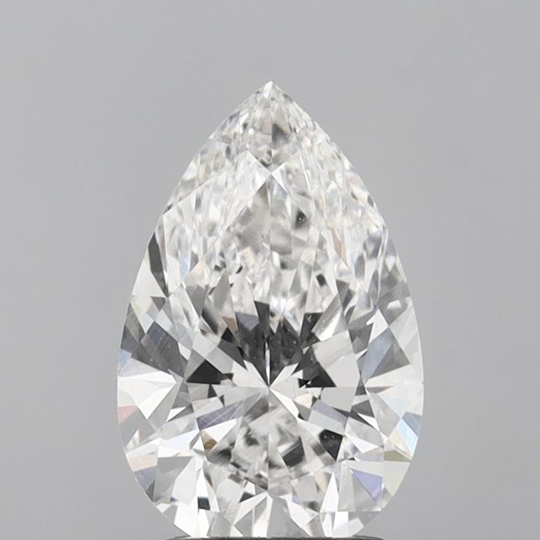 2.03 Carat Pear Shaped, Ideal Cut, F Color, VVS2 Clarity, IGI Certified Lab Grown Diamond
