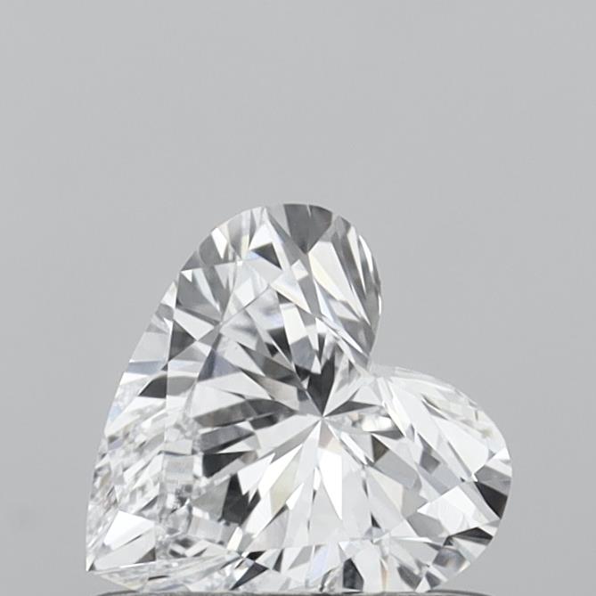 0.53 Carat Heart Shaped, Very Good Cut, D Color, VVS2 Clarity, IGI Certified Lab Grown Diamond