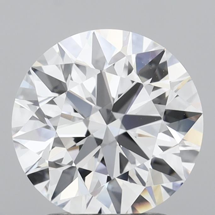 2.22 Carat Round Shaped, Ideal Cut, D Color, VVS2 Clarity, IGI Certified Lab Grown Diamond