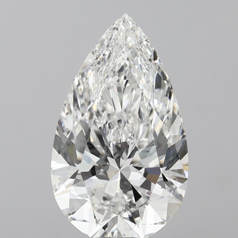 5.59 Carat Pear Shaped, Ideal Cut, F Color, VS1 Clarity, IGI Certified Lab Grown Diamond