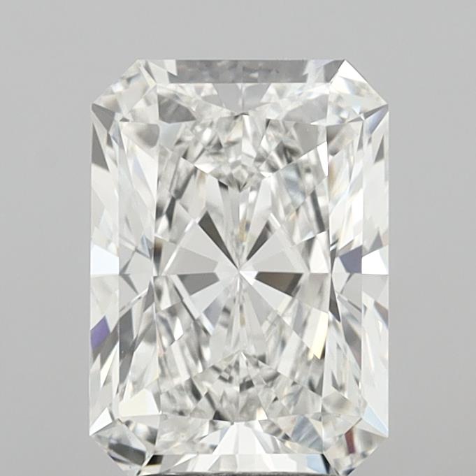 3.04 Carat Radiant Shaped, Ideal Cut, F Color, VVS2 Clarity, IGI Certified Lab Grown Diamond