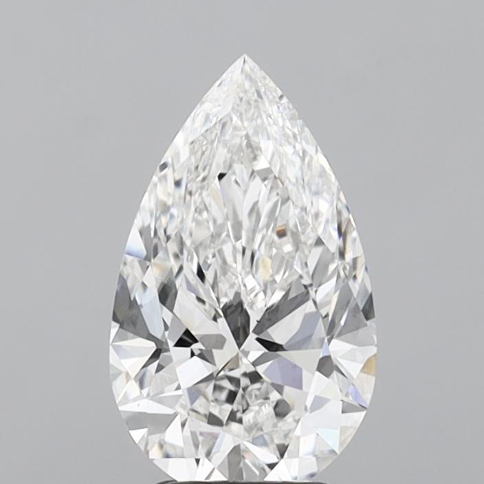 3.07 Carat Pear Shaped, Ideal Cut, E Color, VS1 Clarity, IGI Certified Lab Grown Diamond