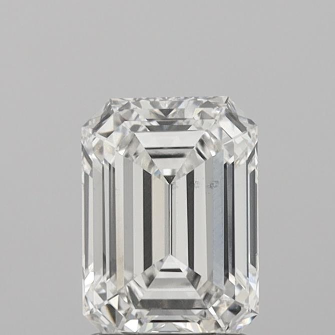 1.63 Carat Emerald Shaped, Ideal Cut, F Color, VS2 Clarity, IGI Certified Lab Grown Diamond