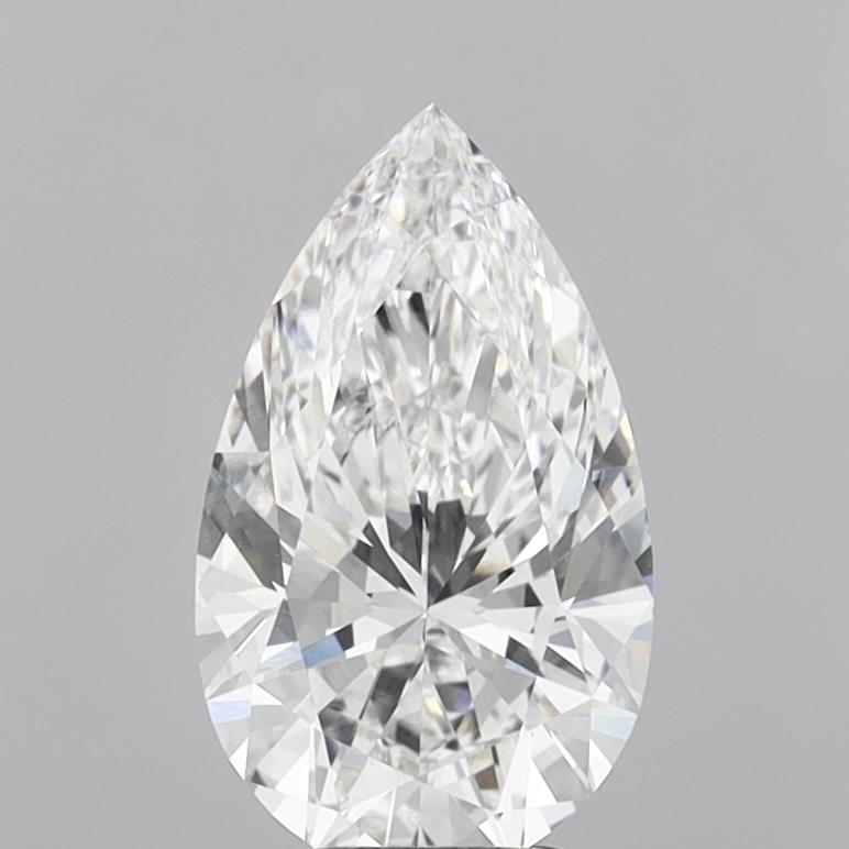 4.04 Carat Pear Shaped, Excellent Cut, E Color, VVS2 Clarity, IGI Certified Lab Grown Diamond
