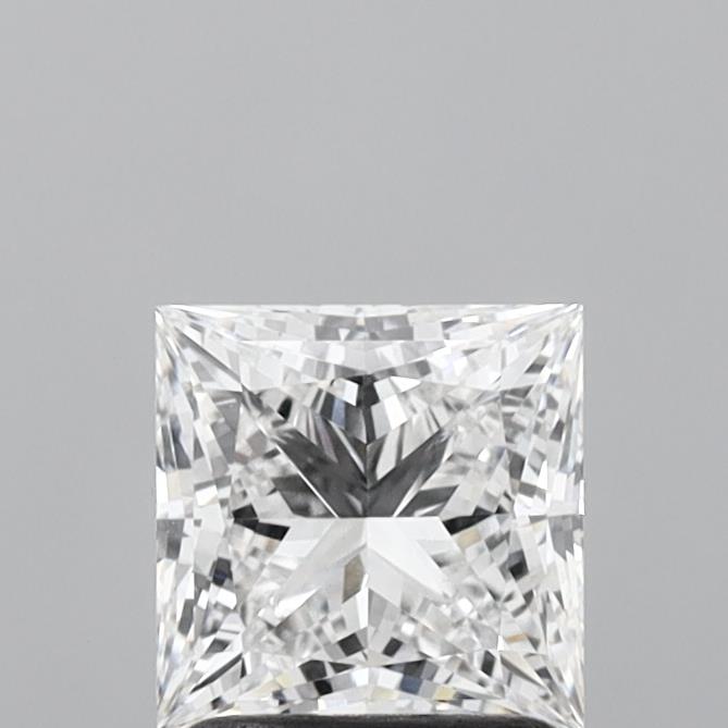 1.55 Carat Princess Shaped, Ideal Cut, D Color, VVS2 Clarity, IGI Certified Lab Grown Diamond