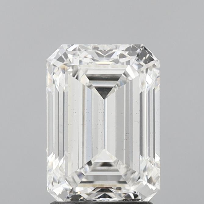 2.10 Carat Emerald Shaped, Ideal Cut, G Color, SI1 Clarity, IGI Certified Lab Grown Diamond