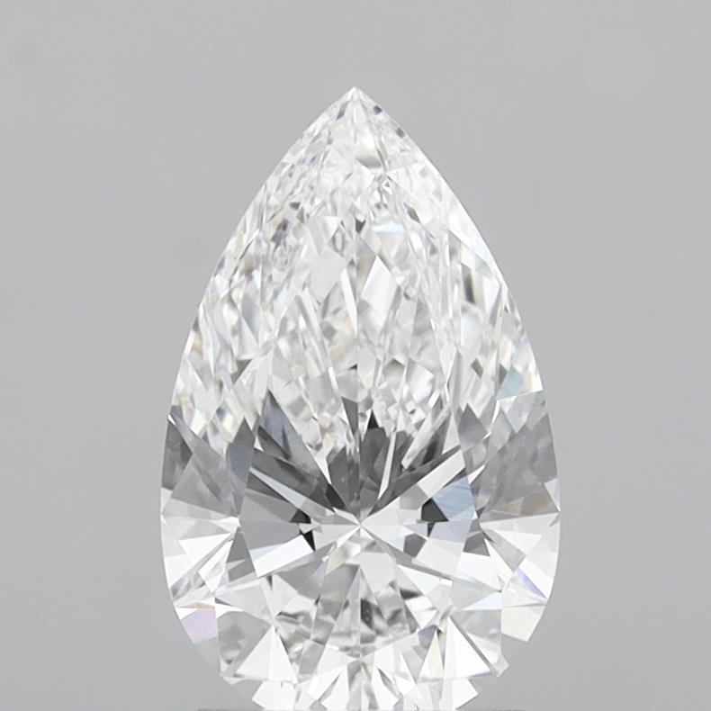2.11 Carat Pear Shaped, Ideal Cut, E Color, VVS1 Clarity, IGI Certified Lab Grown Diamond