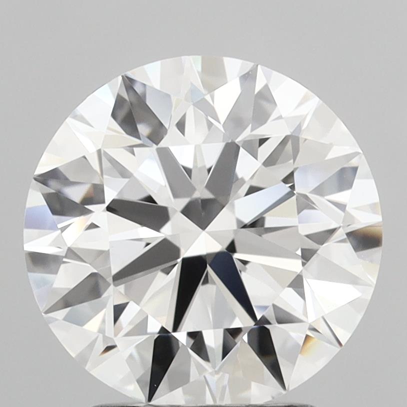 2.54 Carat Round Shaped, Ideal Cut, D Color, VVS2 Clarity, IGI Certified Lab Grown Diamond