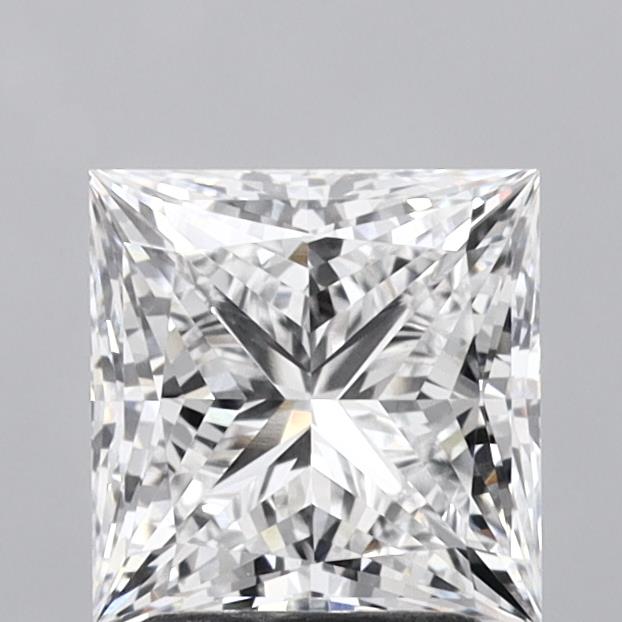 2.33 Carat Princess Shaped, Ideal Cut, D Color, VVS2 Clarity, IGI Certified Lab Grown Diamond