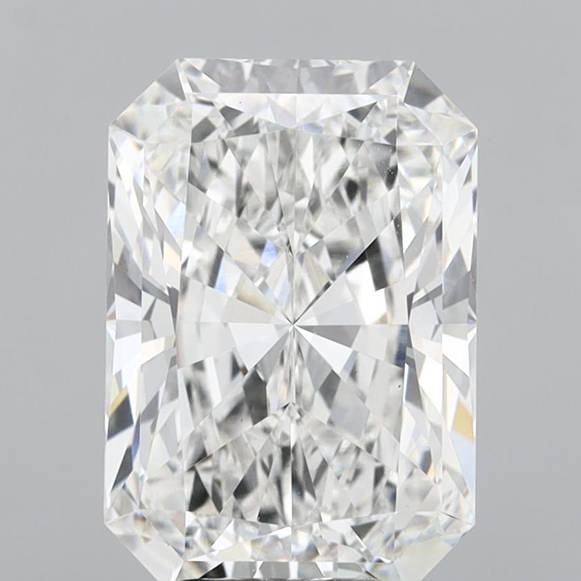 5.07 Carat Radiant Shaped, Ideal Cut, E Color, VS1 Clarity, IGI Certified Lab Grown Diamond