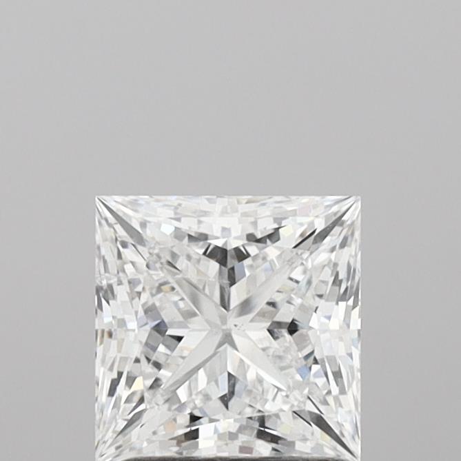 1.51 Carat Princess Shaped, Ideal Cut, E Color, SI2 Clarity, IGI Certified Lab Grown Diamond