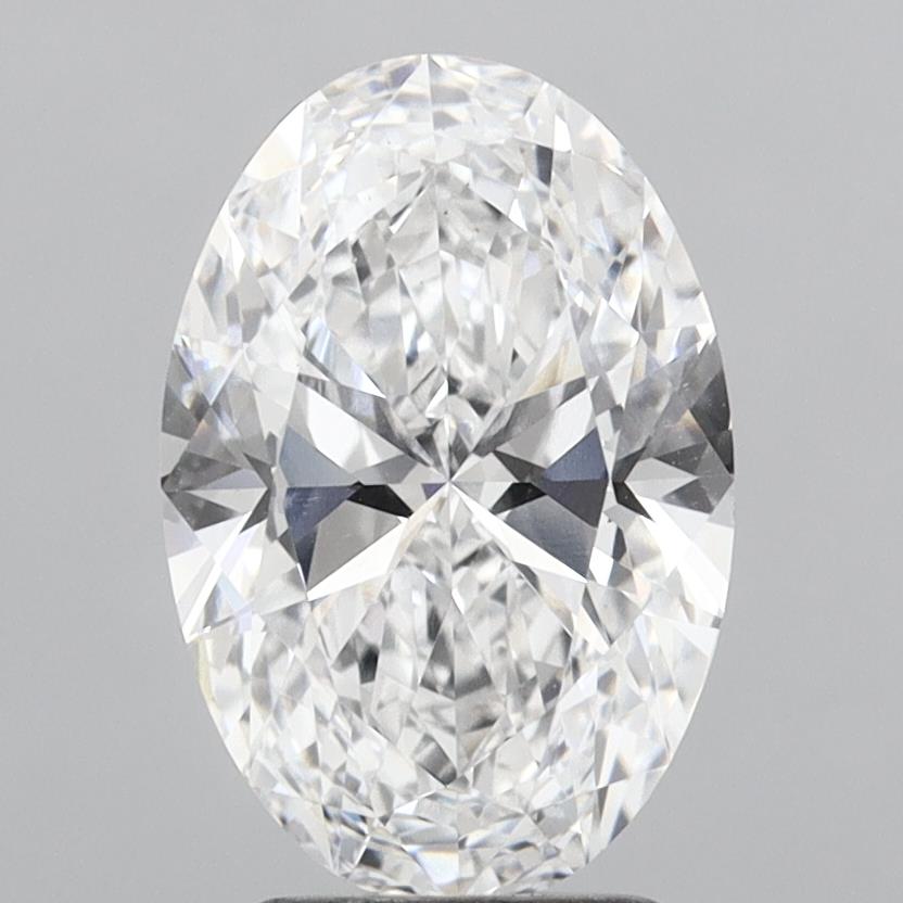 3.00 Carat Oval Shaped, Ideal Cut, D Color, VS2 Clarity, IGI Certified Lab Grown Diamond