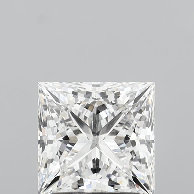 1.59 Carat Princess Shaped, Ideal Cut, E Color, VS1 Clarity, IGI Certified Lab Grown Diamond