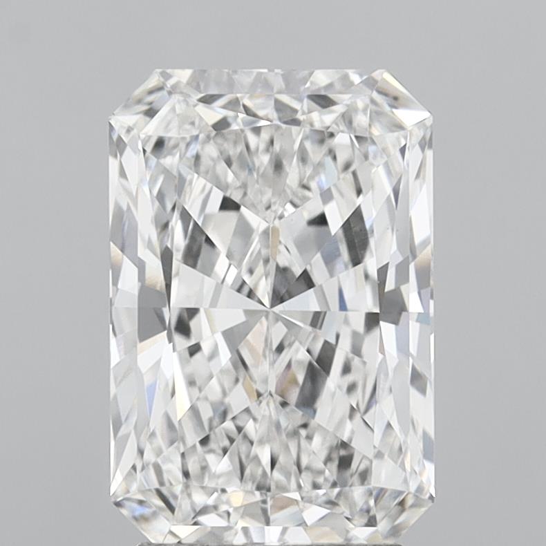 3.07 Carat Radiant Shaped, Ideal Cut, E Color, VVS2 Clarity, IGI Certified Lab Grown Diamond